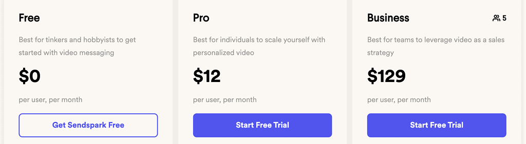 how much does sendspark cost?