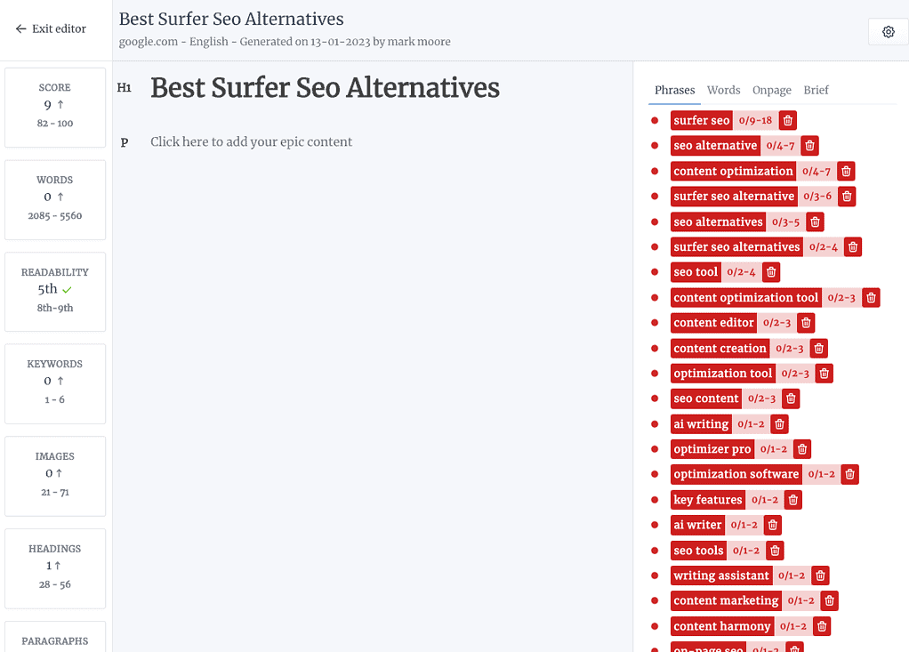 Top 9 Best Surfer Seo Alternatives in 2023 - Rank Your Content Fast! 27 ContentPace vs Surfer