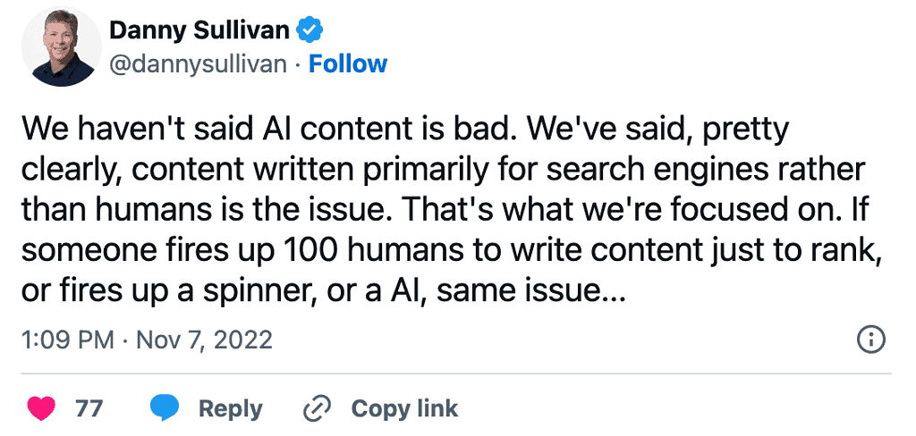 google optimized content 